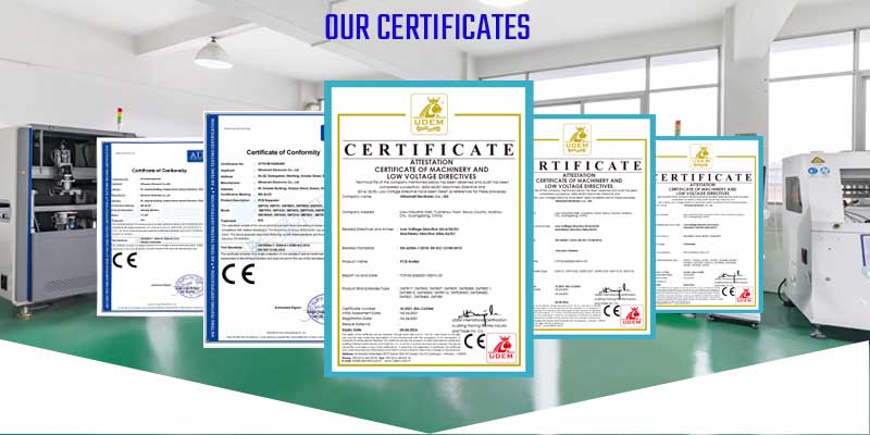 PCB Separator certificate